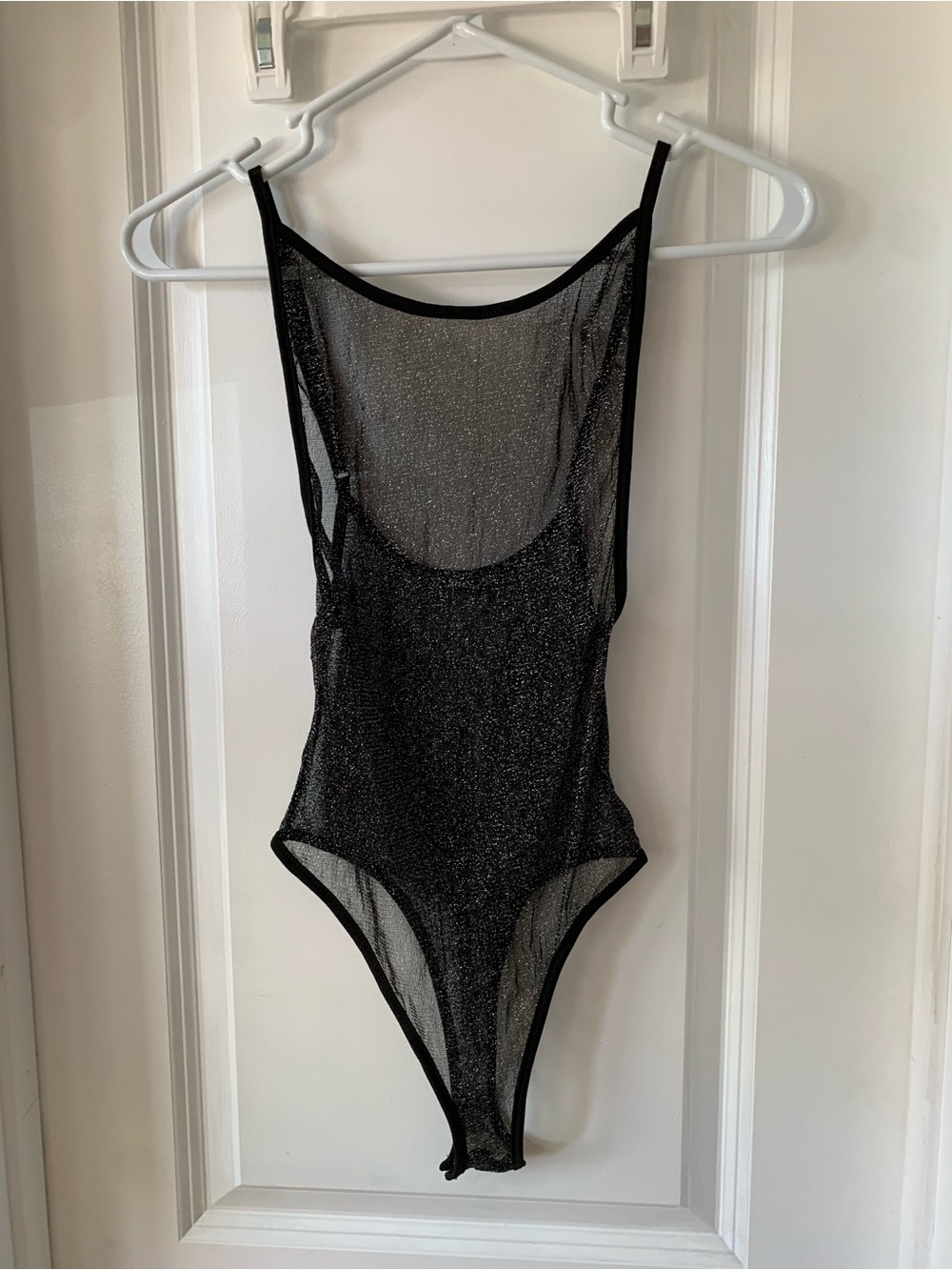 Sheer Sparkle Black Bodysuit